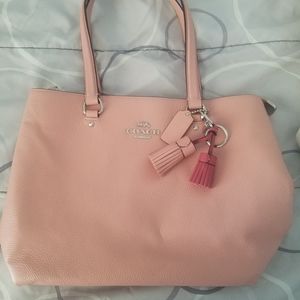 Coach Pebble Leather Tote Taylor - Pale Pink